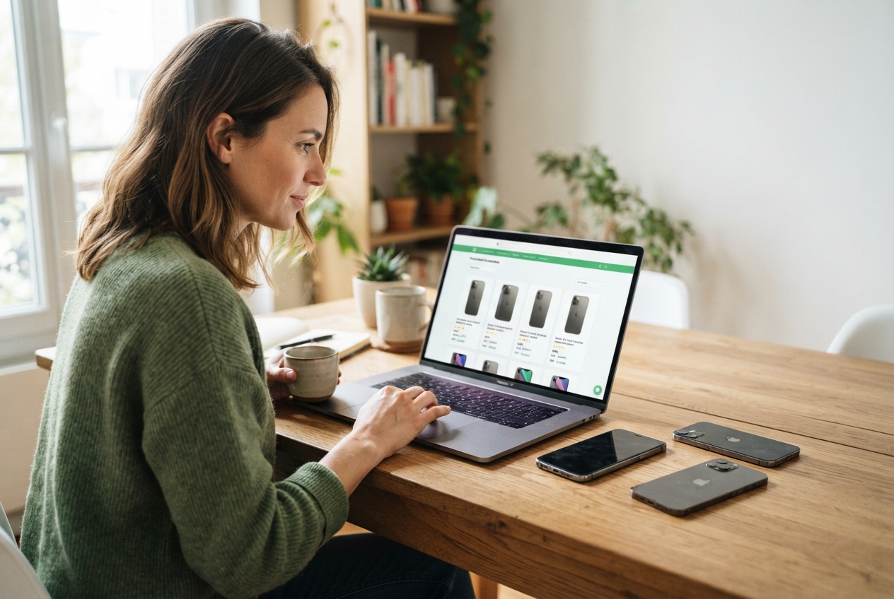 Un parcours client avec des photos pour le reconditionné