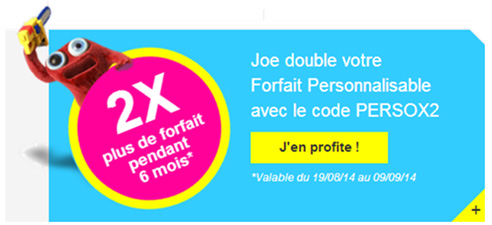 Joe Mobile double les appels et la data de son Forfait Personnalisable pendant 6 mois