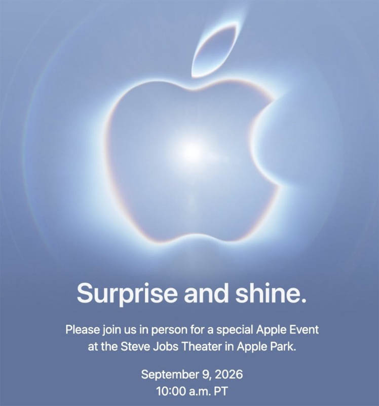 Apple annonce date keynote 2026 affiche
