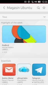 bq Aquaris E4.5 Ubuntu Edition applications