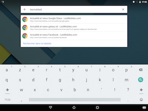 Nexus 9 interface