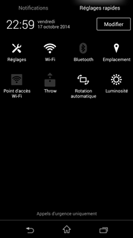 Sony Xperia Z3 : réglages rapides