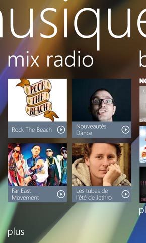 Nokia Lumia 925 : menu musique