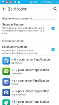 Asus Zenfone 2 : ZenMotion