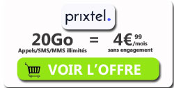 promo forfait prixtel 20go
