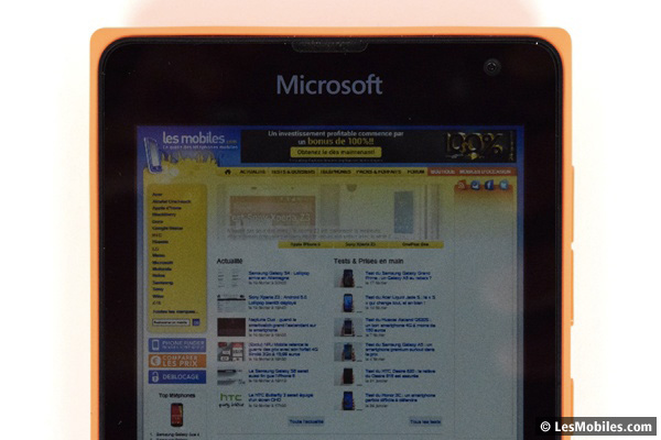 Microsot Lumia 435 : écran