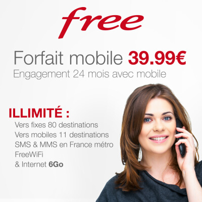 Free Mobile : un forfait illimité 6 Go à 39,99€ avec mobile subventionné