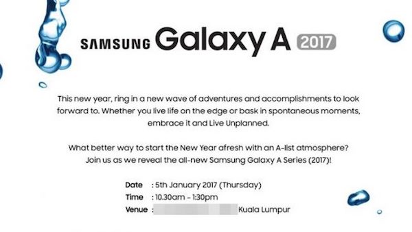 Samsung présentera les Galaxy Ax (2017) cette semaine