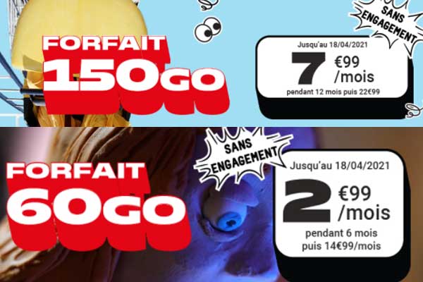Forfaits à prix cassés : Fin des promos avec 60Go et 150Go dès 2.99€ chez NRJ Mobile !