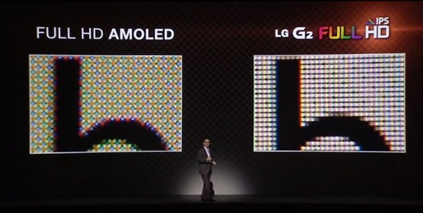 Comparaison entre la Full HD AMOLED et la Full HD du LG G2