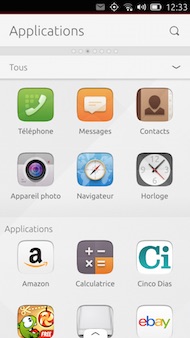 bq Aquaris E4.5 Ubuntu Edition panneau
