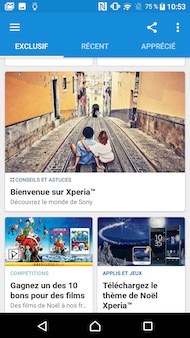 Sony Xperia X Compact interface