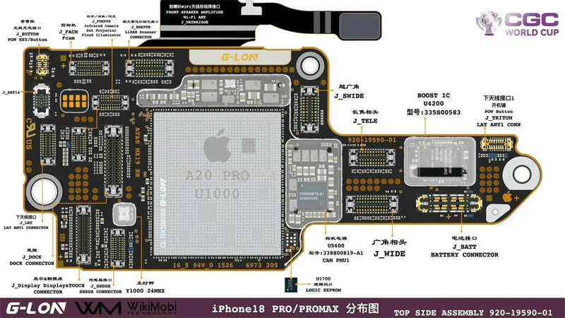 carte apple A20 Pro iPhone 18 Pro