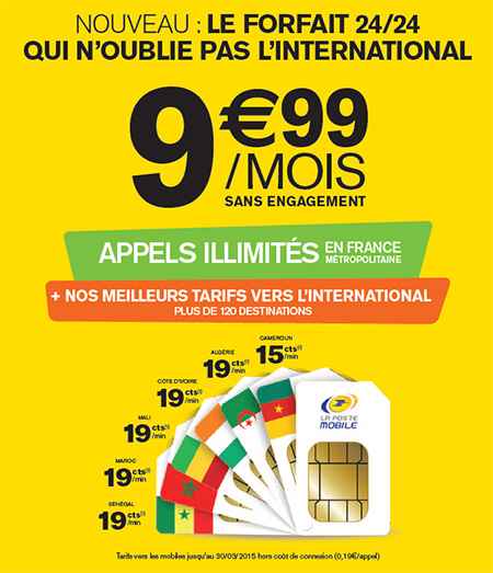 La Poste Mobile lance un forfait France + International à 9,99 euros