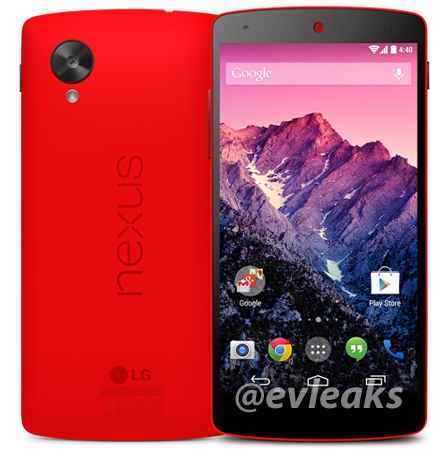 Google Nexus 5 : un visuel presse dévoile sa version rouge
