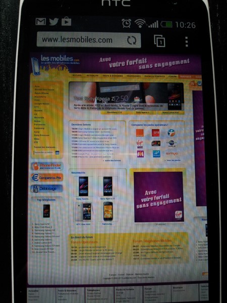 HTC Desire 500 : écran