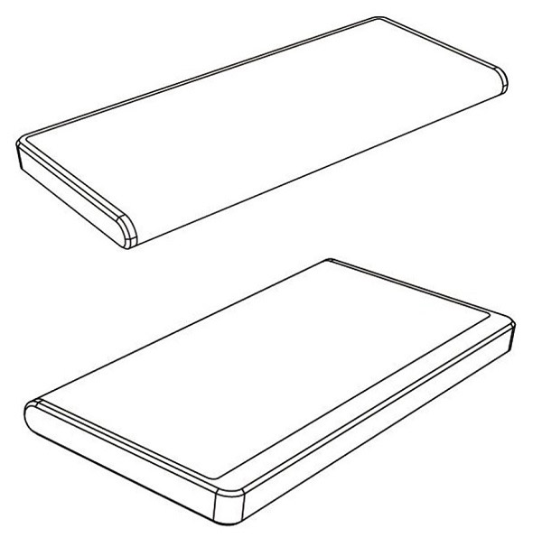 Xiaomi : schéma d'un smartphone avec écran contour (brevet)