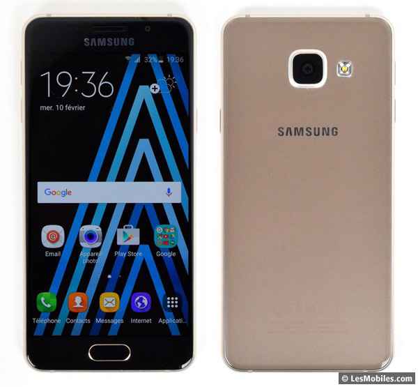 Samsung Galaxy A3 (2016) : avant/arrière