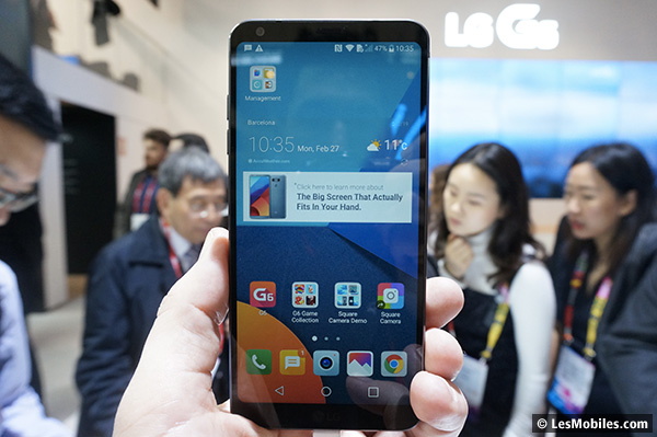 LG dévoile le G6, son premier smartphone « Fullvision » (MWC 2017)