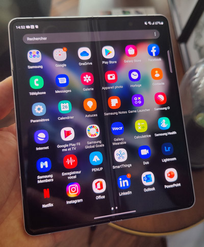 Samsung Galaxy Z Fold 3 ouvert