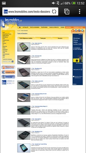 One Max : navigateur Web