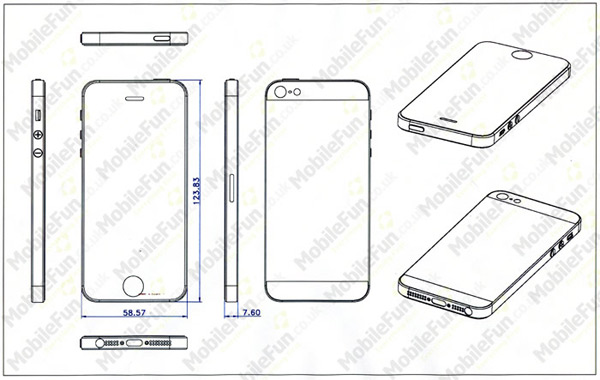 iPhone 5 : des schémas qui mettent en perspective un iPhone doté de 4 pouces