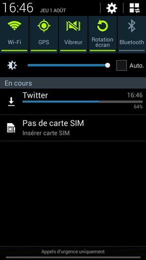 Samsung Galaxy S4 Mini : menu