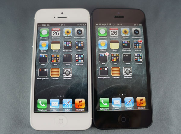 Test iPhone 5 : comparatif taille avec l'iPhone 4S