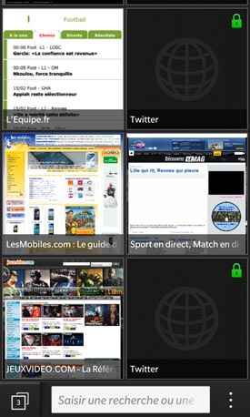 BlackBerry Z10 : navigateur Web