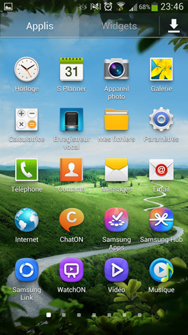Samsung Galaxy S4 : menu applications