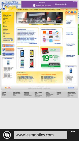 Samsung Ativ S : navigateur Web
