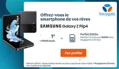 promo Z Flip4 Bouygues Teleocm