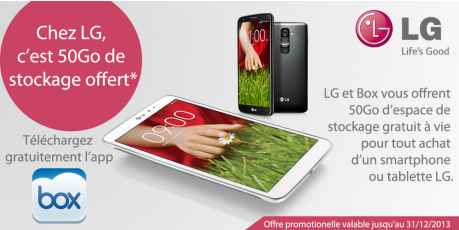 LG G2/G Pad 8.3 : 50 Go de stockage en ligne offert à vie