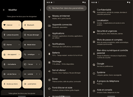 Google Pixel 6a interface