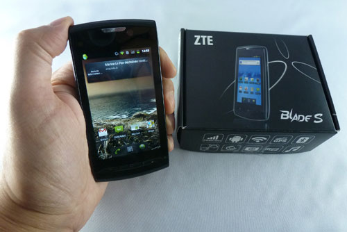 test ZTE blade s 800 MHz 5 mégapixels low cost smartphone Android pas cher Free Mobile