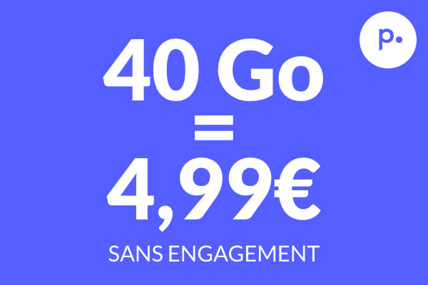 Craquez pour ce forfait mobile 40 Go à seulement 4,99 € par mois !