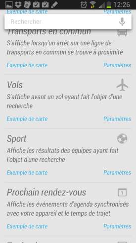 Samsung Galaxy Note 2 : Google Now