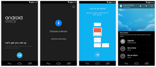 L’application Android Wear est disponible sur le Play Store