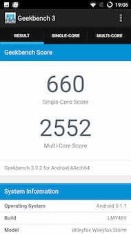 Wileyfox Storm performance