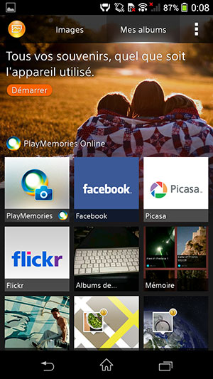 Sony Xperia Z1 : Play Memories Online