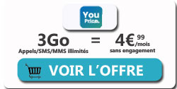 Forfait YouPrice 3 Go