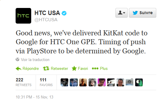 HTC vient de livrer la ROM KitKat du HTC One Google Edition