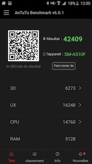 Samsung Galaxy A5 (2016) antutu
