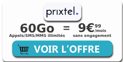 Forfait Prixtel 60 Go