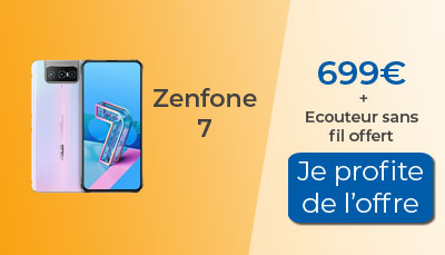Zenfone 7 en promo avec écouteur sans fil blutooth Sporty BT offerts