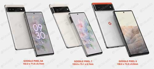 google pixel 7 taille