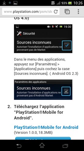 Sony Xperia T : Playstation Mobile 2