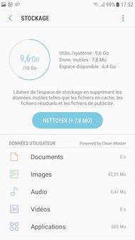 Samsung Galaxy J5 (2017) interface