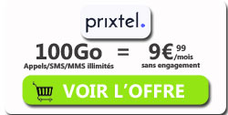 promo forfait Prixtel 100Go