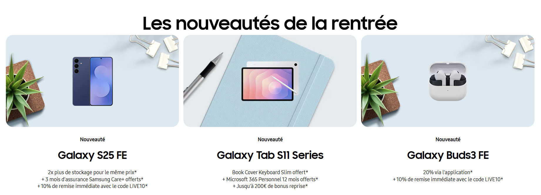 Le Galaxy S25 FE et ses accessoires